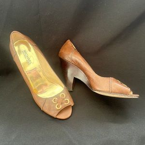 MICHAEL Michael Kors Brown Peep Toe Shoes